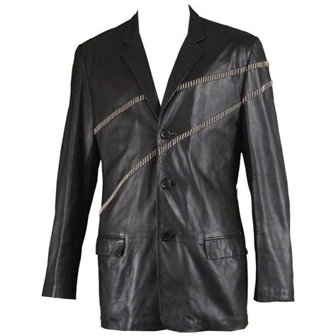 versace leather jacket men|gianni Versace vice style jacket.